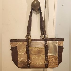 COACH LEGACY Signature Mulitcolor PATCHWORK Tote/Shoulder Bag
